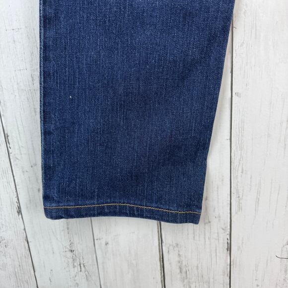 PRADA Dark Blue Stretch Denim Contour Fit Straight Leg High Rise Jeans Size 29 - Picture 7 of 16